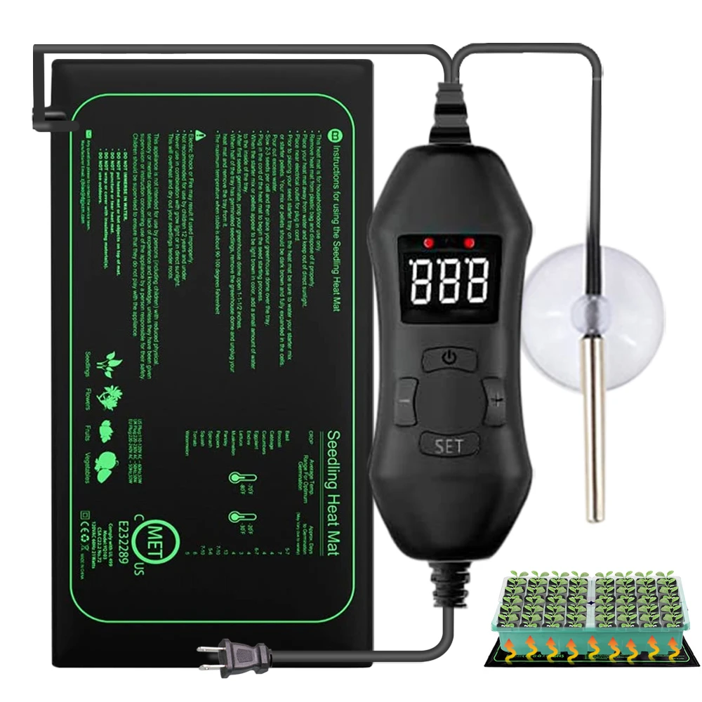 Seedling Heat Mat - 50W EU-US/UK/AU Termostato Regolabile Piantina Tappetino