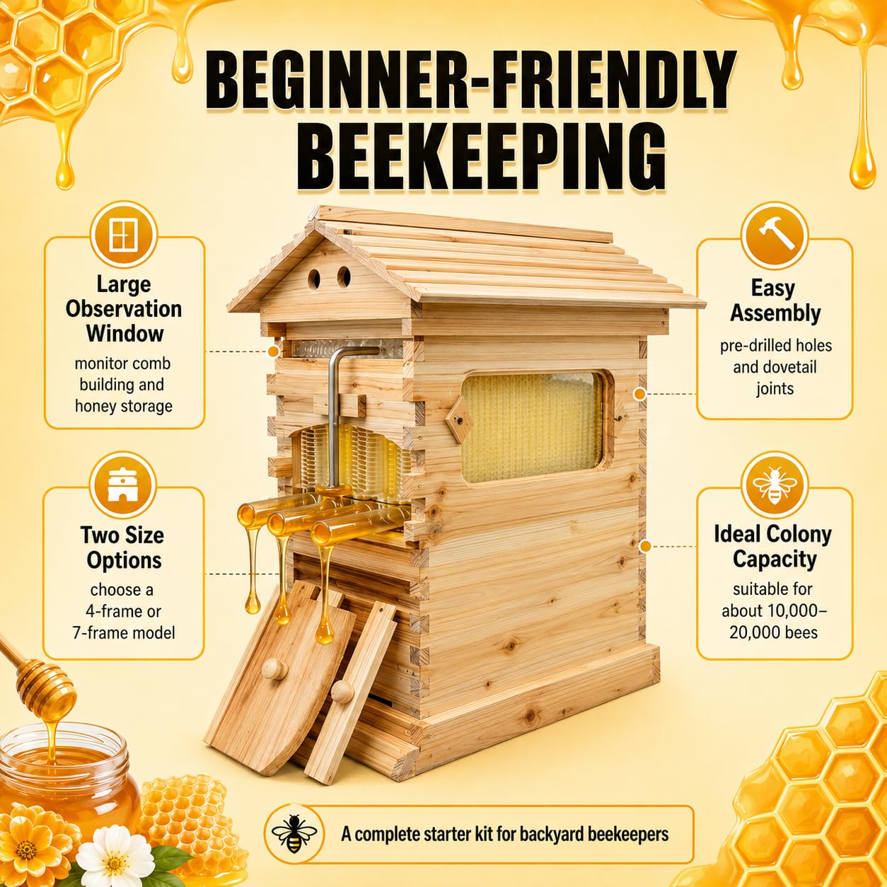 Arnia in legno 2-in-1 con sist - Beehive Frame Wax recensione e prezzo