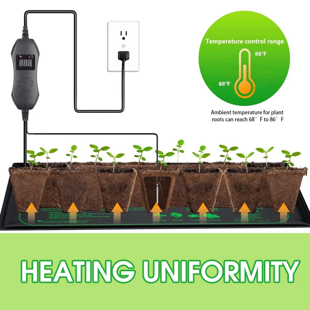 50W EU-US/UK/AU Termostato Reg - Seedling Heat Mat recensione e prezzo